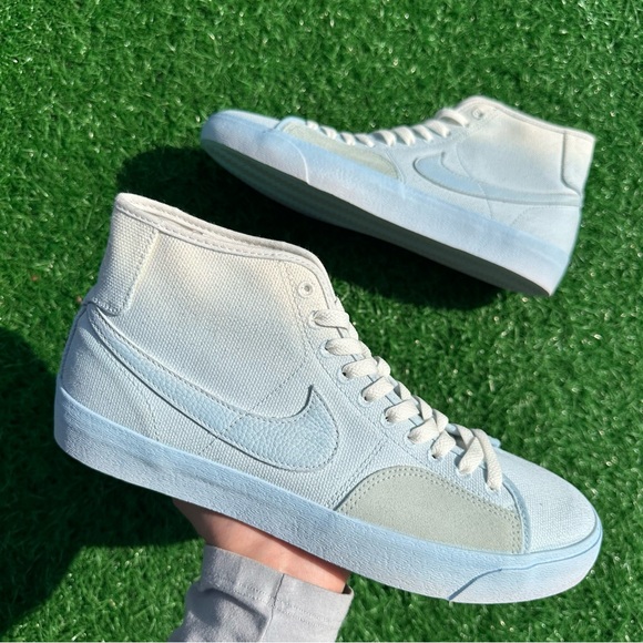 Nike Sb Blazer Court Mid Premium Celestine Blue - Picture 1 of 13